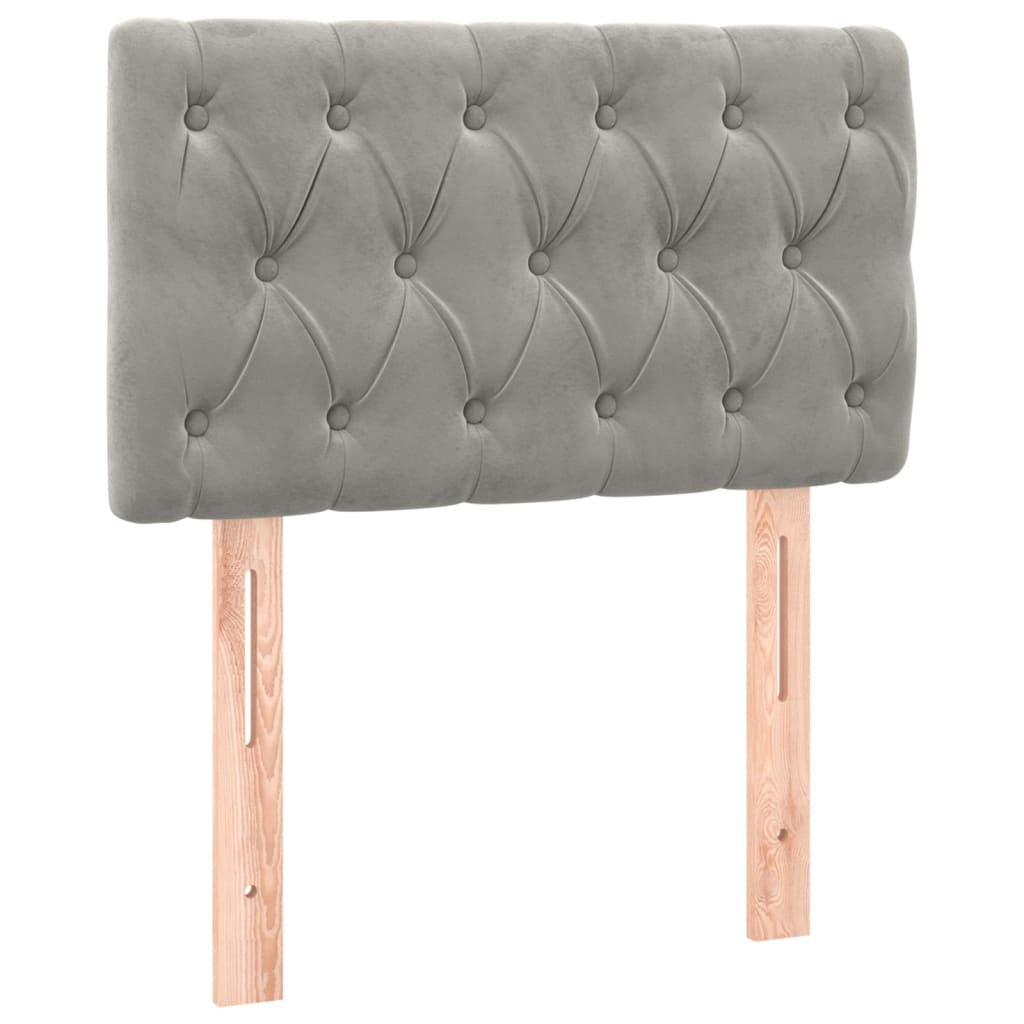 LED Headboard Light Grey 80x7x78 88 cm Velvet