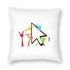 Alan Becker Five Stick Figures With Fire Mouse Pickaxe Square Pillowcase Pillow Cover Cushion Throw Pillow for Home Living Room