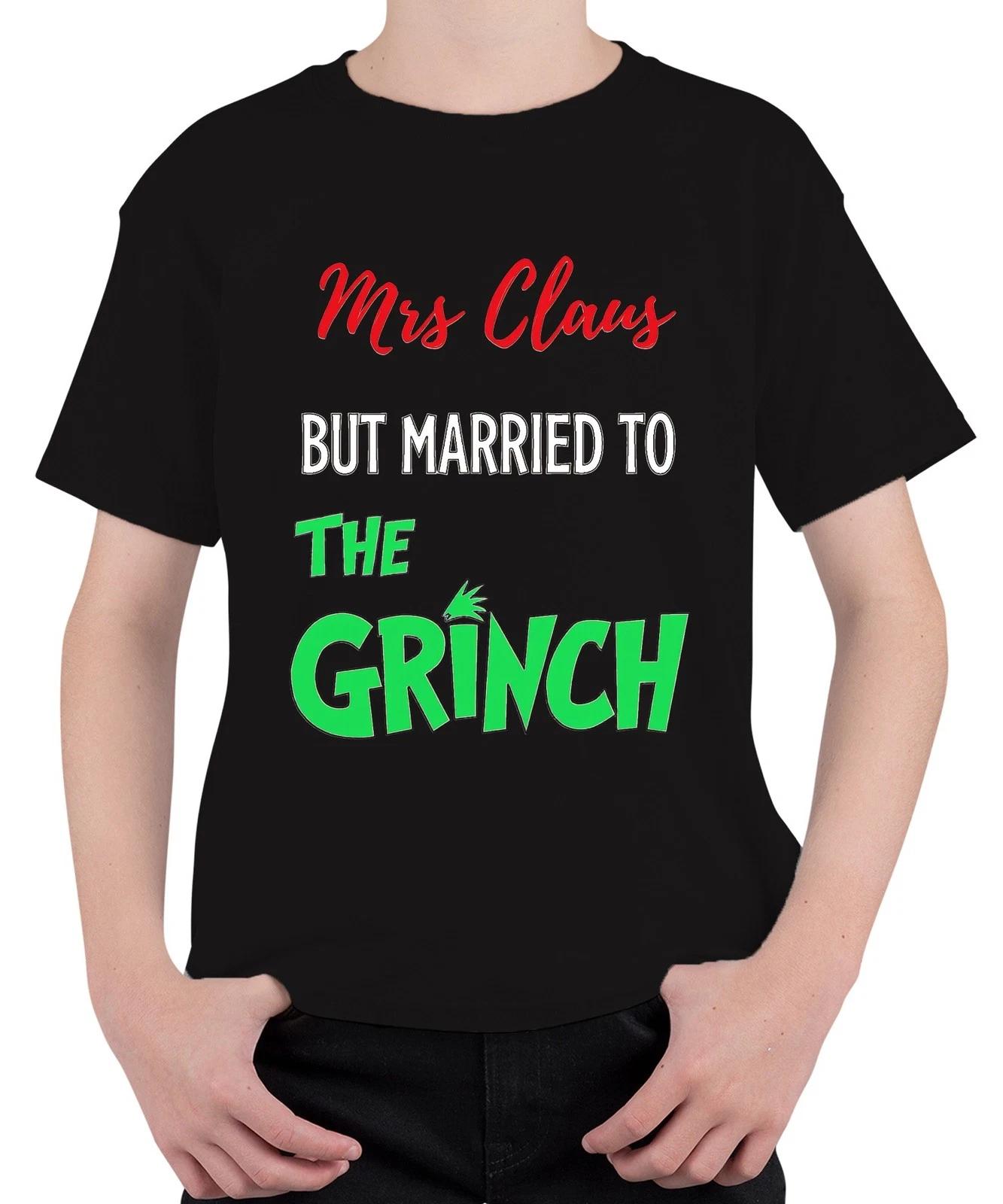 Mrs Claus But Married To The Grinch Weihnachten Paar Geschenk Unisex Kinder T-Sh XL
