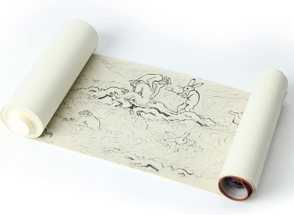 Reduced picture scroll National treasure Bird and beast human figures Goods Book Volume 1 Picture scroll Lexi History Interior Figurine Object