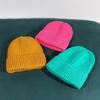 Hat for Women In Autumn and Winter Korean Style Versatile Knitted Hat Custom Embroidery Candy Color Wool Hat Warm Cold Hat Men's Trendy