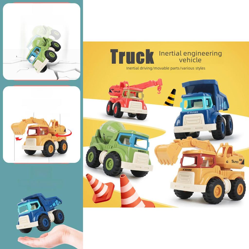 Childrens Inertia Engineering Toy Car Set With Movable Parts For Toddler Development And Imaginative Play