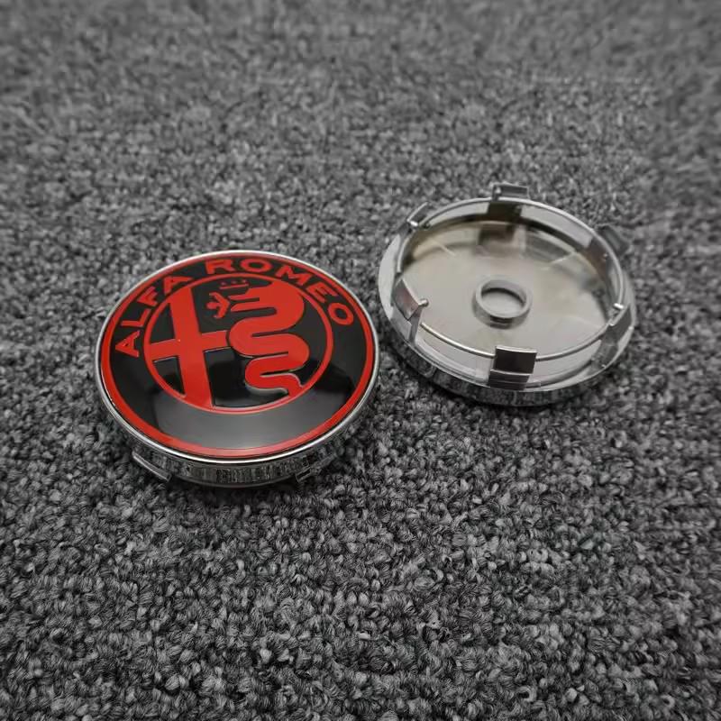 60MM Car Wheel Hub Logo Modification Wheel Hub Cover Decoration For Alfa Romeo Giulietta GT 159 147 156 Mito Brera Giulia F1