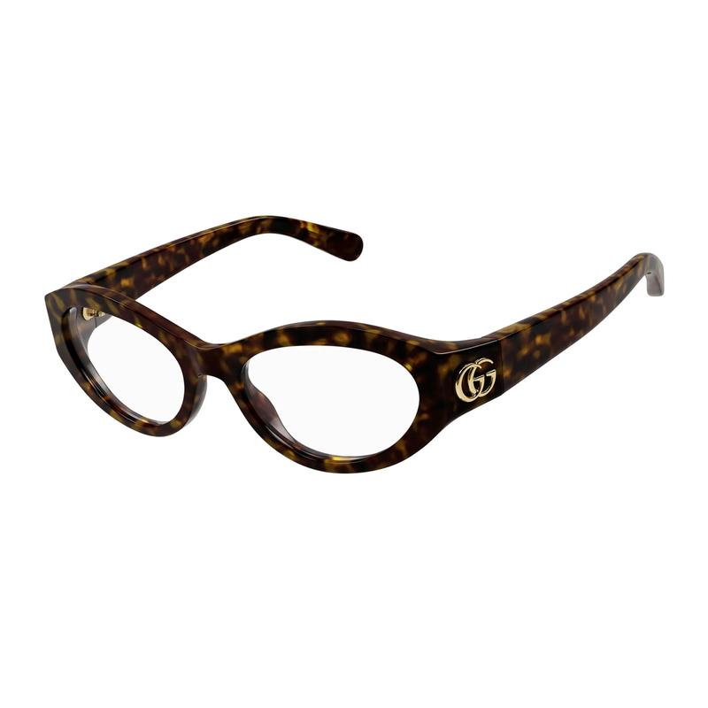 Gucci Full Frame Lightweight Cat Eye Optical Frame Women's Tortoise Shell Color Tortoiseshell 51 Glasses Case (random Size and Color) + Glasses Cloth