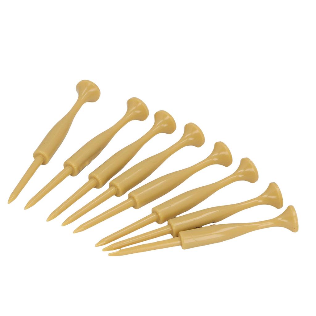 8 Stück Platzball-Tee Baseballschläger-Form Holzfarbe Robust Leichter Kunststoff Platzballhalter