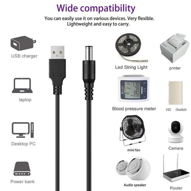 100cm USB Charging Cable Set Multiple Interface Compatibility Suitable for Electronic Devices DC5V Power Supply Cord