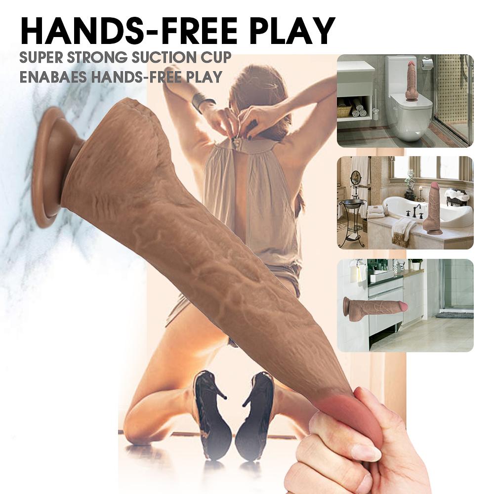 Skin Liquid Silicone Big Huge Dildo Realistic Suction Cup Dick Male Artificial Rubber Penis Sex Toys For Women Cock