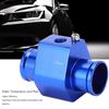 Universal Water Temp Joint Pipe, Aluminum Water Temp Temperature Joint Pipe Sensor Gauge Radiator Hose Adapter with Clamps, Blue 26mm
