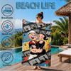 Popeye's Strength Displayed Beach Towel, Super Soft Microfiber, Perfect Gift for Her/Him, Birthday, for Pool, Beach, Travel, Decor Beach Party