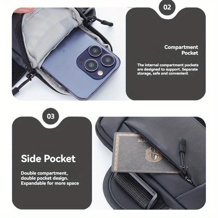 Waterproof Sports Armband Phone Holder for Running, Hiking & Fitness - Adjustable Wrist Strap, Lightweight Design, Fits Phones Up to 17.78 cm