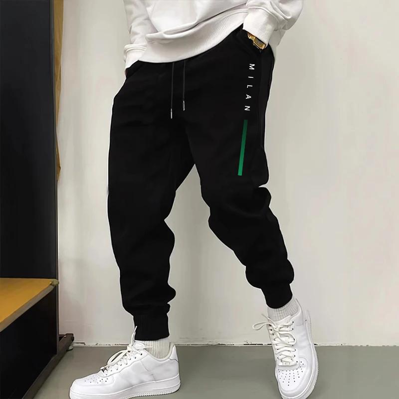 Italy Print Mens Casual Pants New Style Autumn Winter Joggers Male Fashion Streetwear Lounge Wear Outdoor Sporty Sweatpants