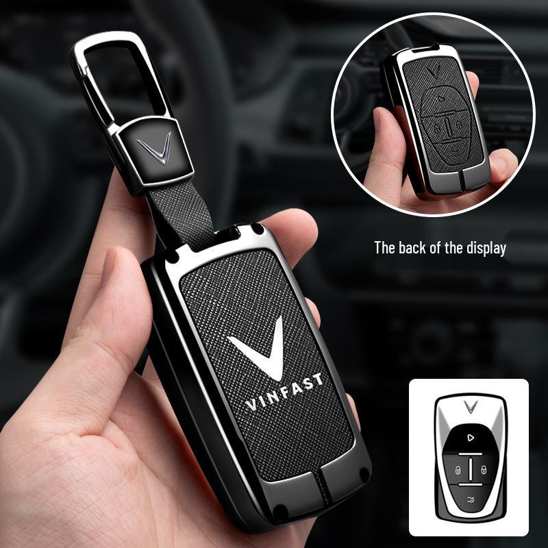 Vinfast Vietnam Car Key Case for Zhonghua V5/VF8 VF3/5/9 - Premium Bag with Buckle for Men