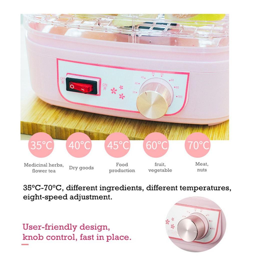 Food Dehydrator Fruit Vegetable Herb Meat Drying Machine Pet Snacks Food Dryer With 5 Trays 220V 50Hz Kitchen Appliances