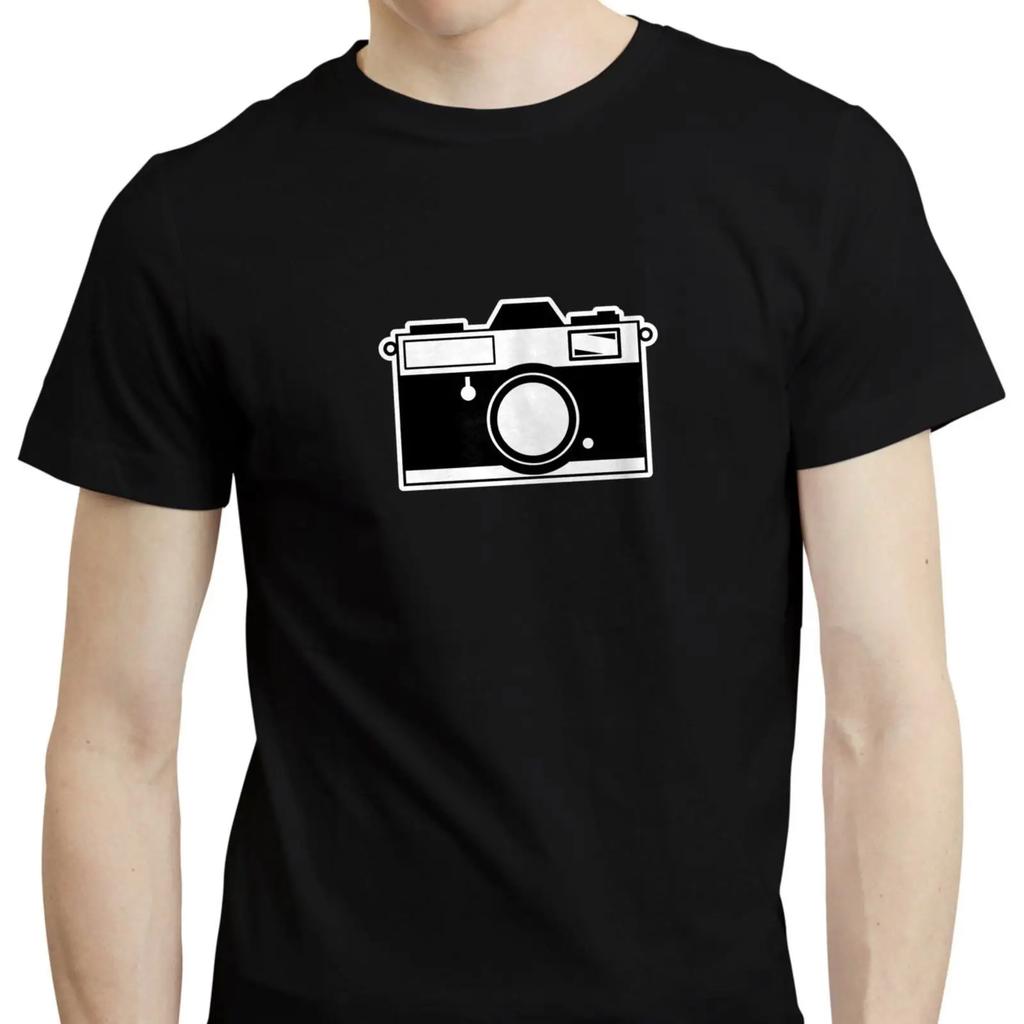 Camera Hobby Photography Photographer Retro Film T Shirt Top Vintage Slightly Streetwear Comfortable Graphic Breathable