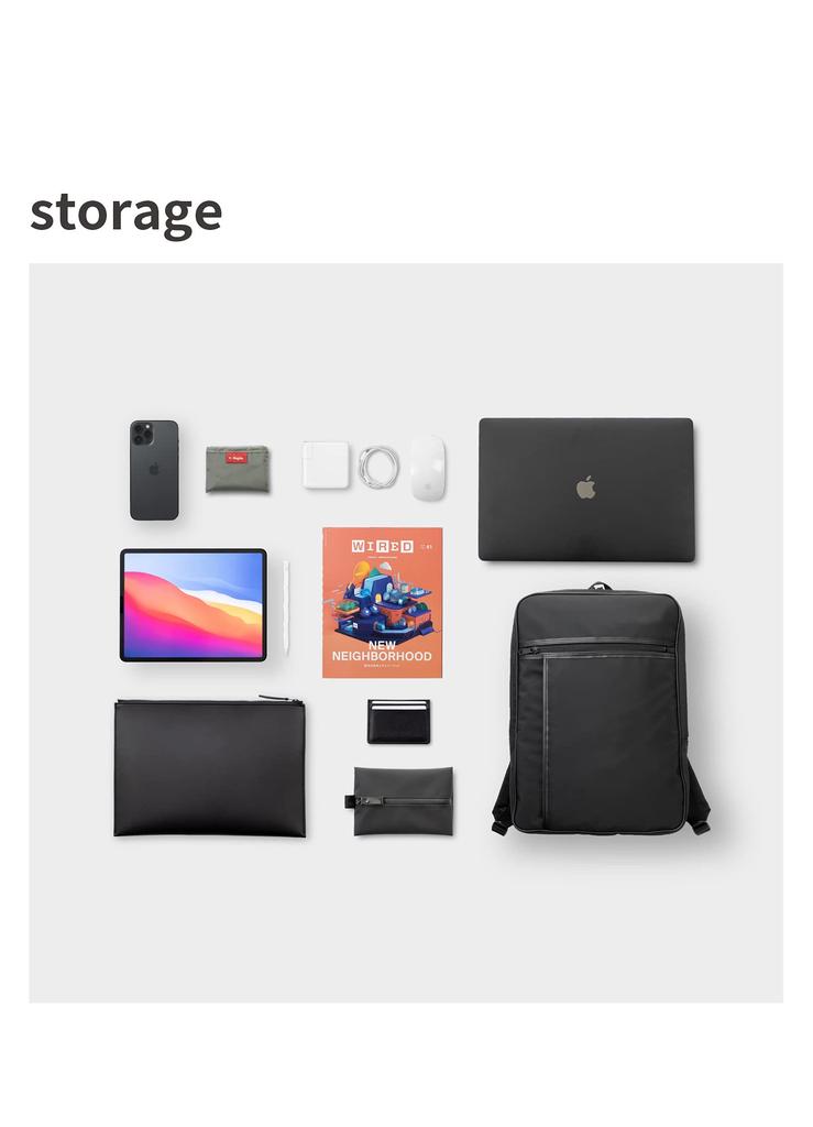 [aso] B4S Backpack, Sustainable Business Style, Men's Business Bag, SDGs, Recycled Materials, Nylon, 16-inch, A4, Black, bs-e193-bl