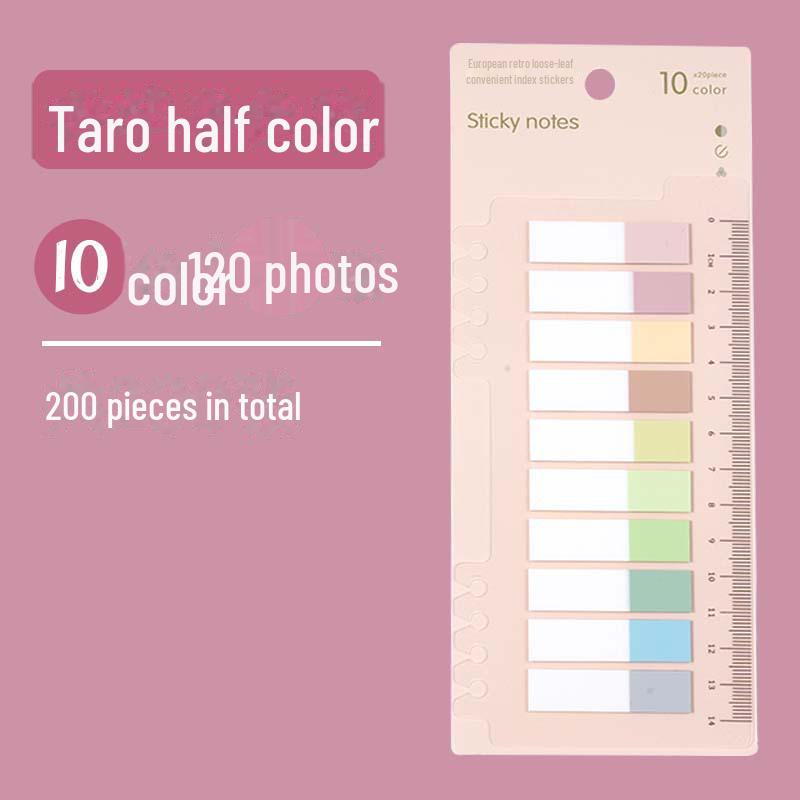 Morandi Color Sticky Notes: Small, Fresh, Writable, Loose-Leaf PET Material for Key Mark Classification