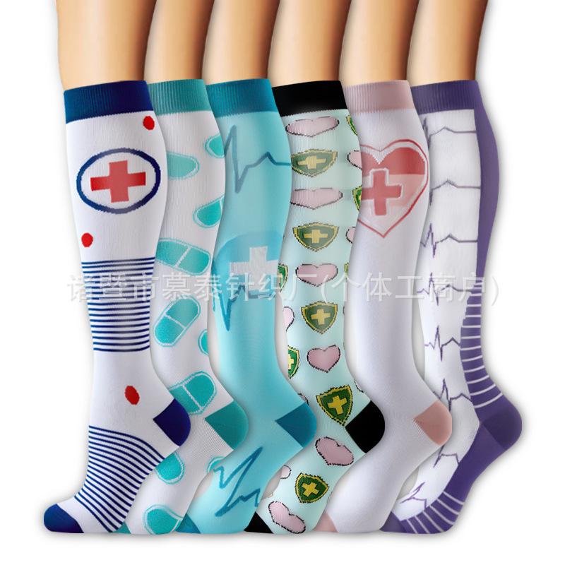 Cross-border Over-the-Knee Compression Yoga & Sport Socks Set