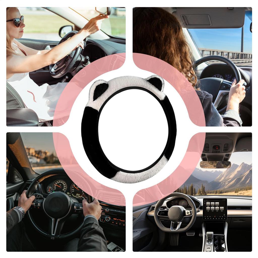 Wheel Cover 14.9Inch Anti-Slip Cute Breathable Cute Steering Wheel Cover For Women For Men Truck SUV Minivan Sedan Trucks Road