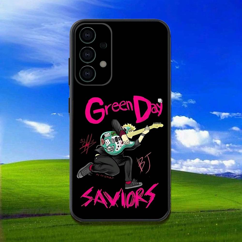 G-Green Day Band Phone Case For Samsung Galaxy A13,A21s,A22,A31,A32,A52,A53,A71,A80,Soft Black Shell