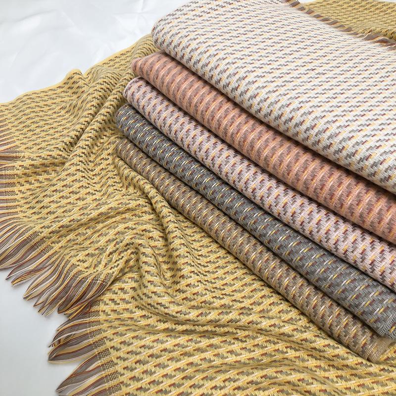 New Fashion Imitation Cashmere Women Tassel Plaid Scarf Autumn Winter Warm Shawl Long Wrap Outdoor Female Thick Blanket