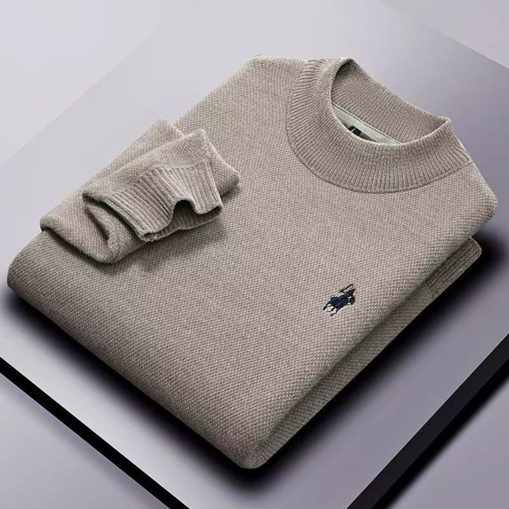 STORN Men's Fashion Solid Long Sleeved Polo Shirt Attumn Winter Comfortable Top