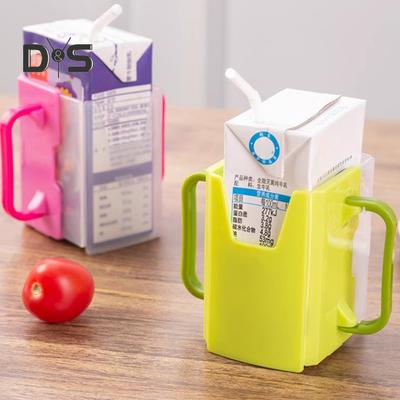 Portasucco per bambini, portabicchieri anti-schiacciamento con maniglia, supporto regolabile per cartoni del latte, portaborse anti-rovesciamento per bambini, leggero e portatile
