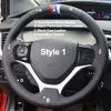 DIY Car Steering Wheel Cover Suede For Honda Civic Civic 9 2012 2013 2014 2015