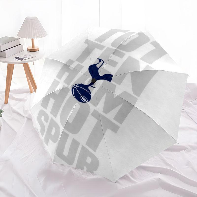 Tottenham Hotspur Logo Pattern, Automatic Folding Umbrella, Portable and Foldable Design, 8 Ribs, a Christmas or Birthday Gift.