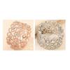 Silk Scarf Ring Clip for Women Metal Round Circle Clip Buckle Rhinestone Love Clothing
