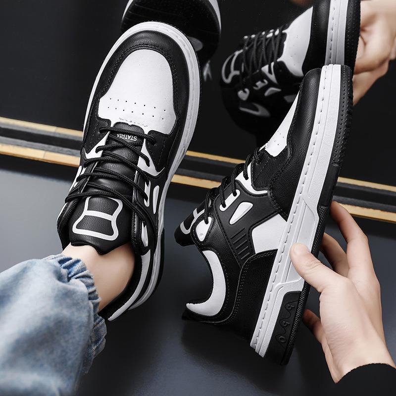 Outdoor men's shoes summer breathable new student leather green board shoes men's versatile casual sports trendy shoes