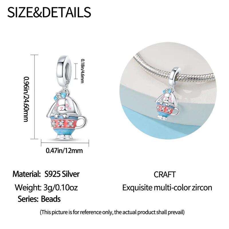 Charm Bead Charms Authentic copper Plated Ice Cream Milk Tea Cup Fruit Pastry Pendant Bead Charms Compatible With Bracelets Diy Fine Gift Women