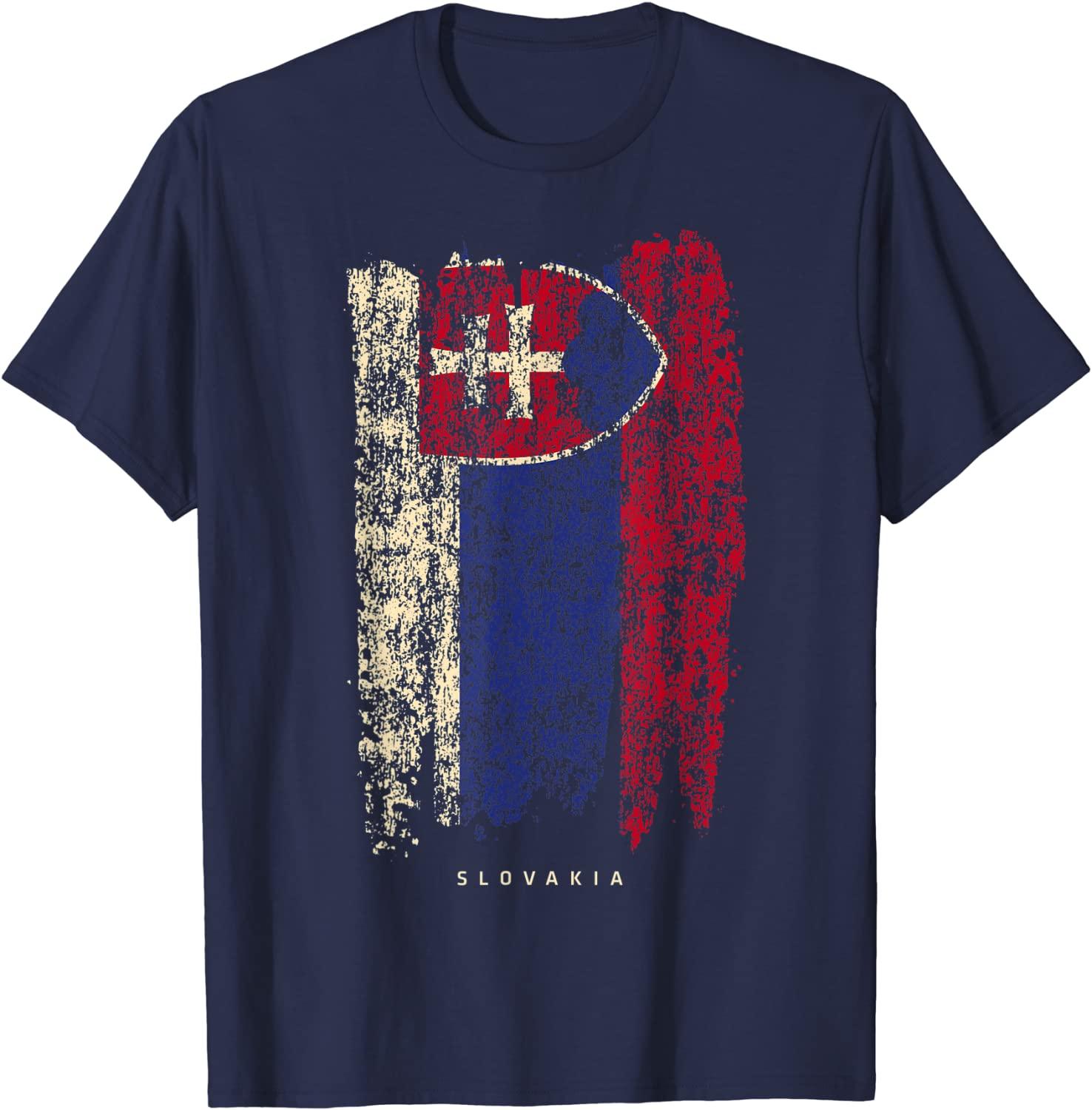 

Slovakia Men T-shirt Retro Slovak Flag Shirt Short Sleeve Casual 100% Cotton Shirts Size S-3XL 4XL