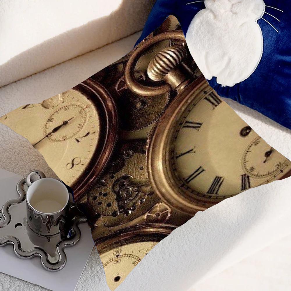 Clockes Pillow Case Pillow Cover Case Square Room Sofa With For Home Use Plush Cute Cushion Cover
