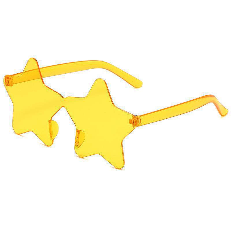 1-9 Stück Sternen-Sonnenbrillen Bunte Sternen-Brillen Transparente Süßigkeiten-Farben Sonnenbrillen für Männer Frauen Foto-Requisiten Geburtstagsparty Cosplay