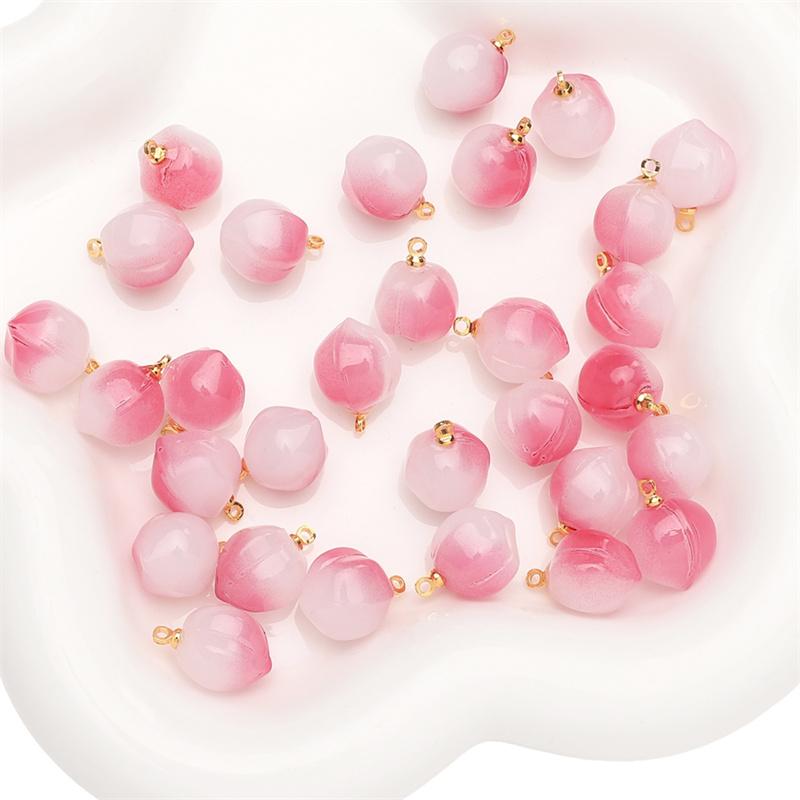 

5шт хрустальные бусины персик свободные бусины-разделители для изготовления ювелирных изделий DIY браслет ожерелье золотой/розовый
