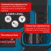 ONEVAN 16řádkový 4D laserový vodováha Samonivelační 360 horizontální a vertikální křížový Super výkonný zelený laserový vodováha se 2 bateriemi