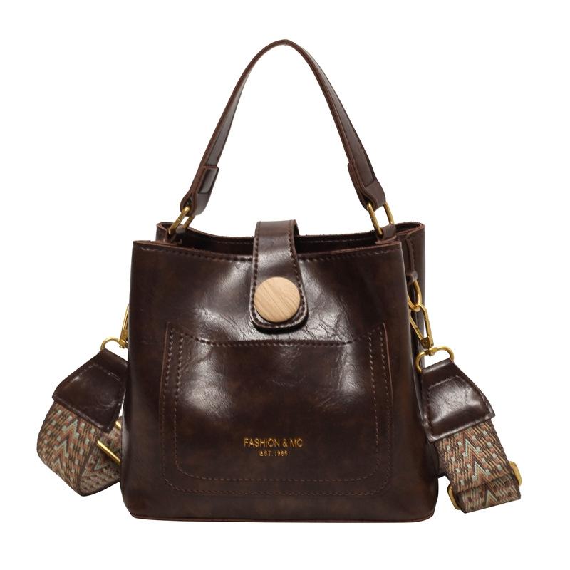 

Сумка-ведро Женская Новая Широкий плечевой ремень Сумка-мессенджер Сумка