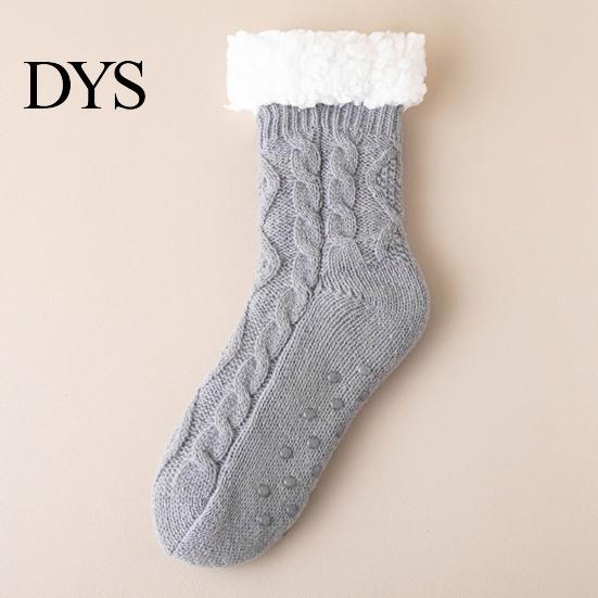 Thermal Slipper Socks 1 Pair Non-Slip Ultra-Thick Cashmere Home Sleeping Indoor Winter Footwear for Women And Elderly Slip-proof