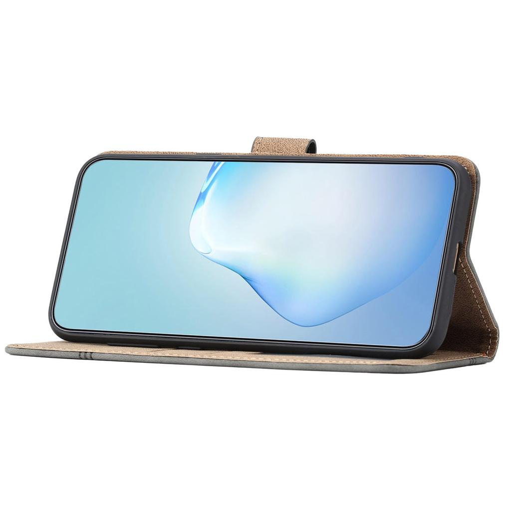 For Samsung Galaxy A26 5G Case Flip Leather Retro Phone Cover Lines Imprinted