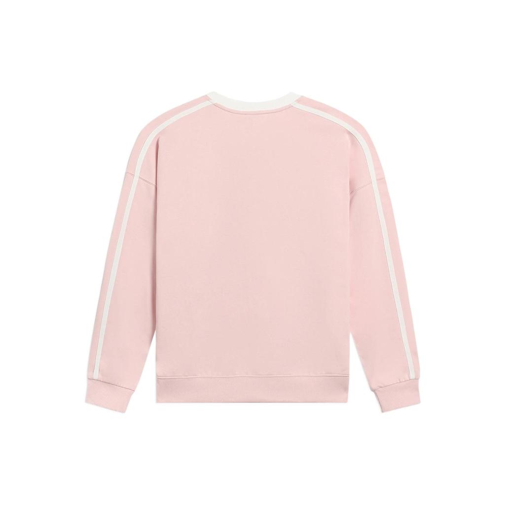 Li-Ning Sports Fashion Series Loose Crew Neck Pullover Sweatshirt Unisex Tops Light-Water-Pink AWDRD50-5