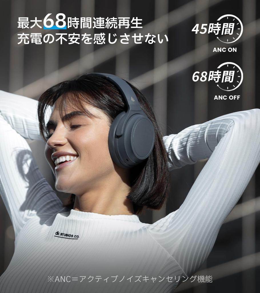 Edifier WH700NB Wireless Noise Canceling Headphones Bluetooth Ambient Sound Call Noise with Dedicated 5.3 Intake/ENC Canceling/Multi-point/Built-in