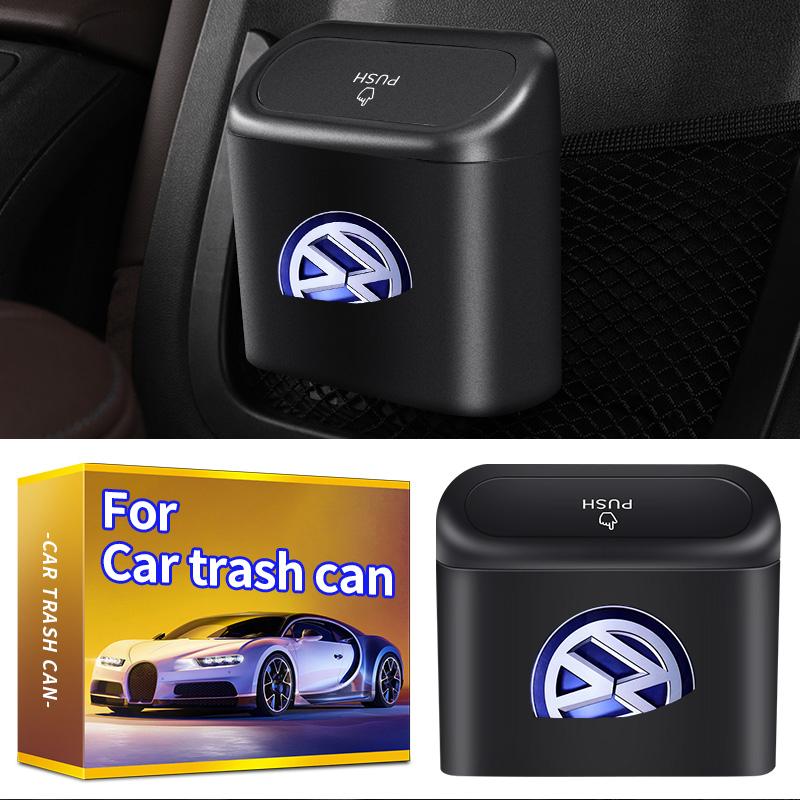 Car Trash Can Storage Box Vehicle Multifunctional Garbage Dust Case For Volkswagen VW Golf 4 R Rline Caddy Tiguan Polo Scirocco