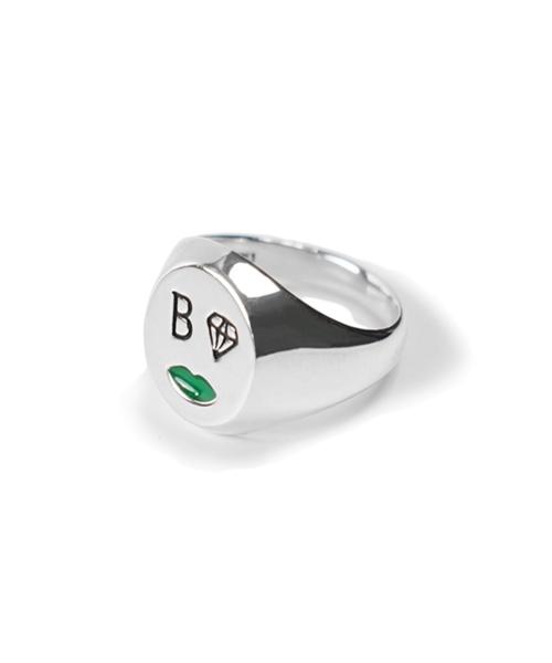 Bonbeau Smile Epoxy Signet Ring Thick Smile Ring (Type B)