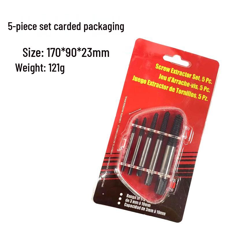8-Piece Broken Wire & Screw Extractor Tool Set for Stripped Screws and Faucet Valves