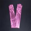 Women Wet Look Metallic Long Gloves for Wedding Opera Party Dress Accessories