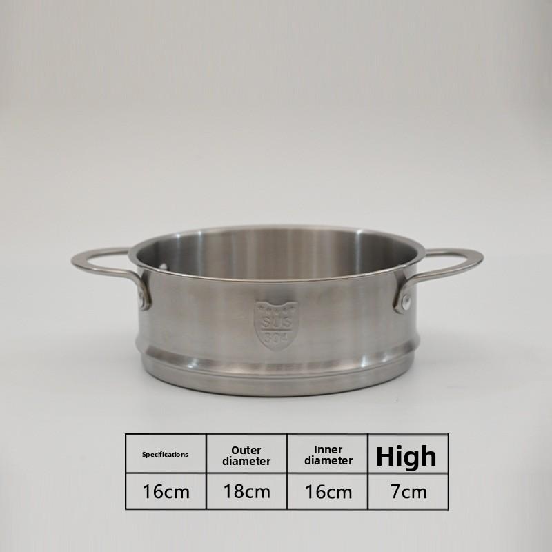 Stainless steel steaming tray thickened and deepened steaming pot multifunctional steaming basket for household use