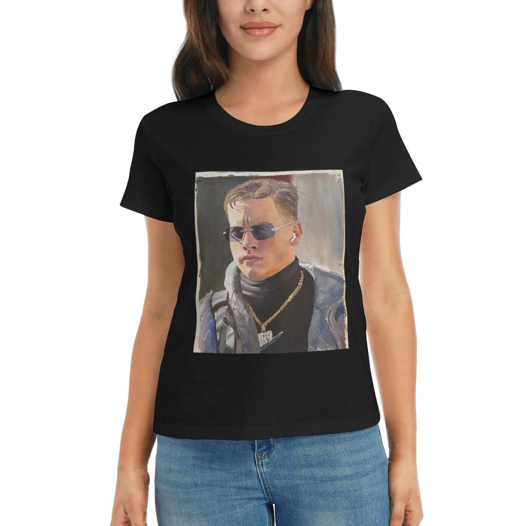 Women TShirt Joe Burrow Bengals Summer Short Sleeve Tees Crew Neck Cotton T Shirts Clothes Tops Streetwear