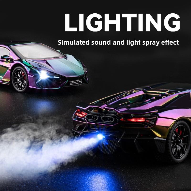 Alloy Revuelto Inertia Car Model For Kids With Light  Sound And