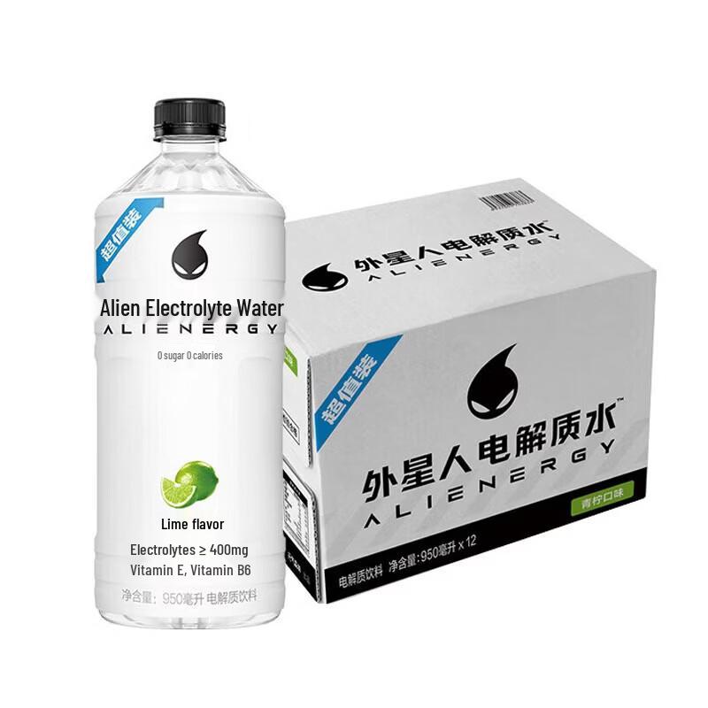 Genki Forest Alien Electrolyte Water, Lime (12 x 950ml)
