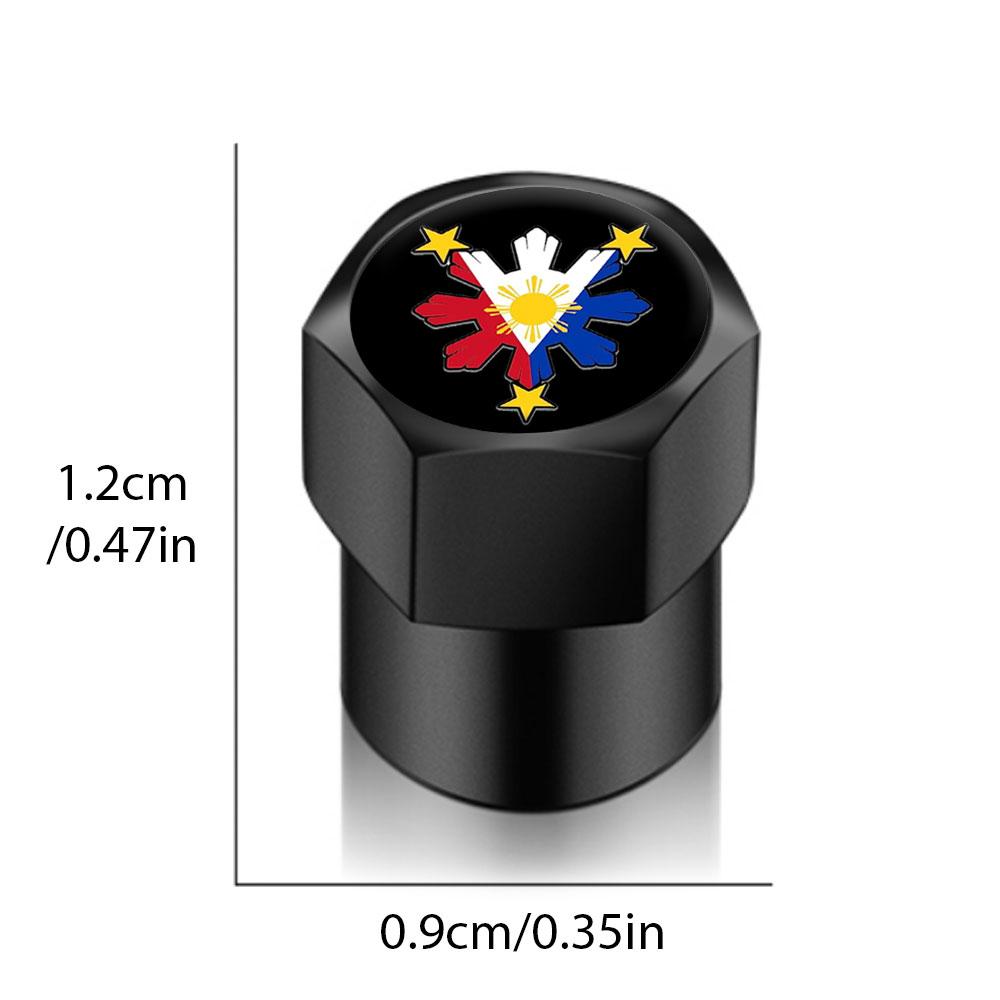 4 STÜCKE DIY Universal Für Philippinen Form Farbe Auto Rad Reifen Luftventilkappen Schaft Autoaufkleber Für Autos Motor Autozubehör Dekor Geschenk